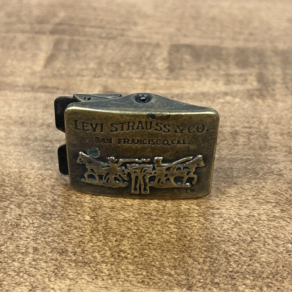 Vintage Levi Strauss & Co Brass Belt Buckle San Francisco